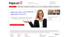 Desktop Screenshot of lingua-uni.de