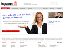 Tablet Screenshot of lingua-uni.de